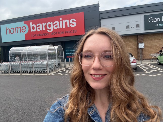 Courtney Pochin outside Home Bargains in West Drayton