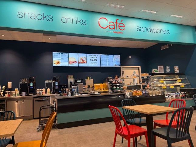 Inside a Home Bargains Cafe in West Drayton