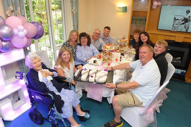 Ethel May Caterham, the UK?s and Europe?s oldest woman who celebrated her 115th birthday in style at Hallmark Lakeview Care Home in Lightwater, Surrey on August 21 2024