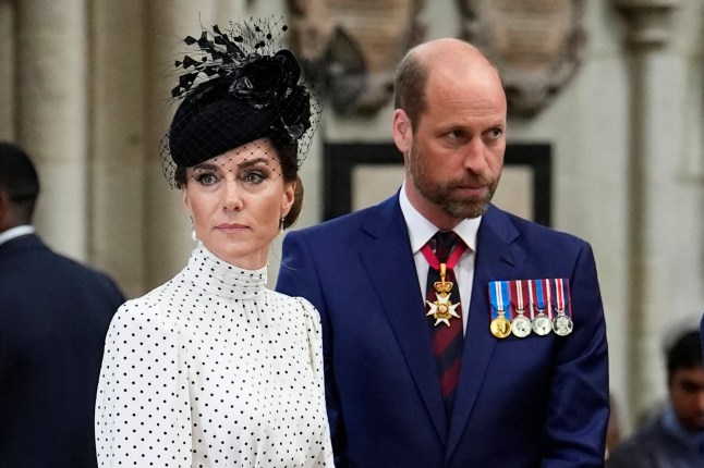 The Prince and Princess of Wales attend a service of thanksgiving at Westminster Abbey in London on the 80th anniversary of VE Day. Picture date: Thursday May 8, 2025. PA Photo. See PA story MEMORIAL VEDay. Photo credit should read: Jordan Pettitt/PA Wire