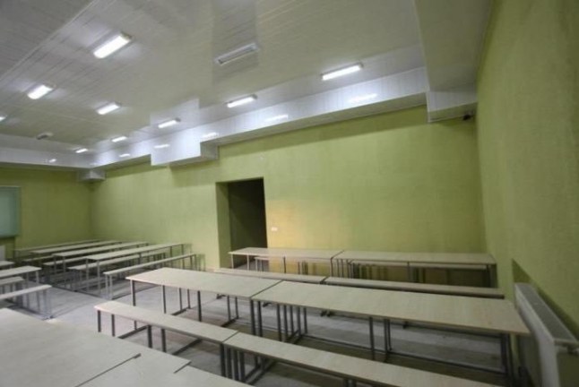 Dining hall in Tbilisi Prison No.5.