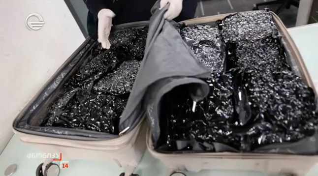 Alleged suitcase of British citizen Bella May Culley, 18.