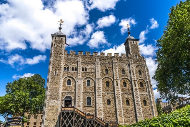Tower of London London England. .Tower castle build by William the Conqueror in 1078. Tower houses the Crown Jewels.